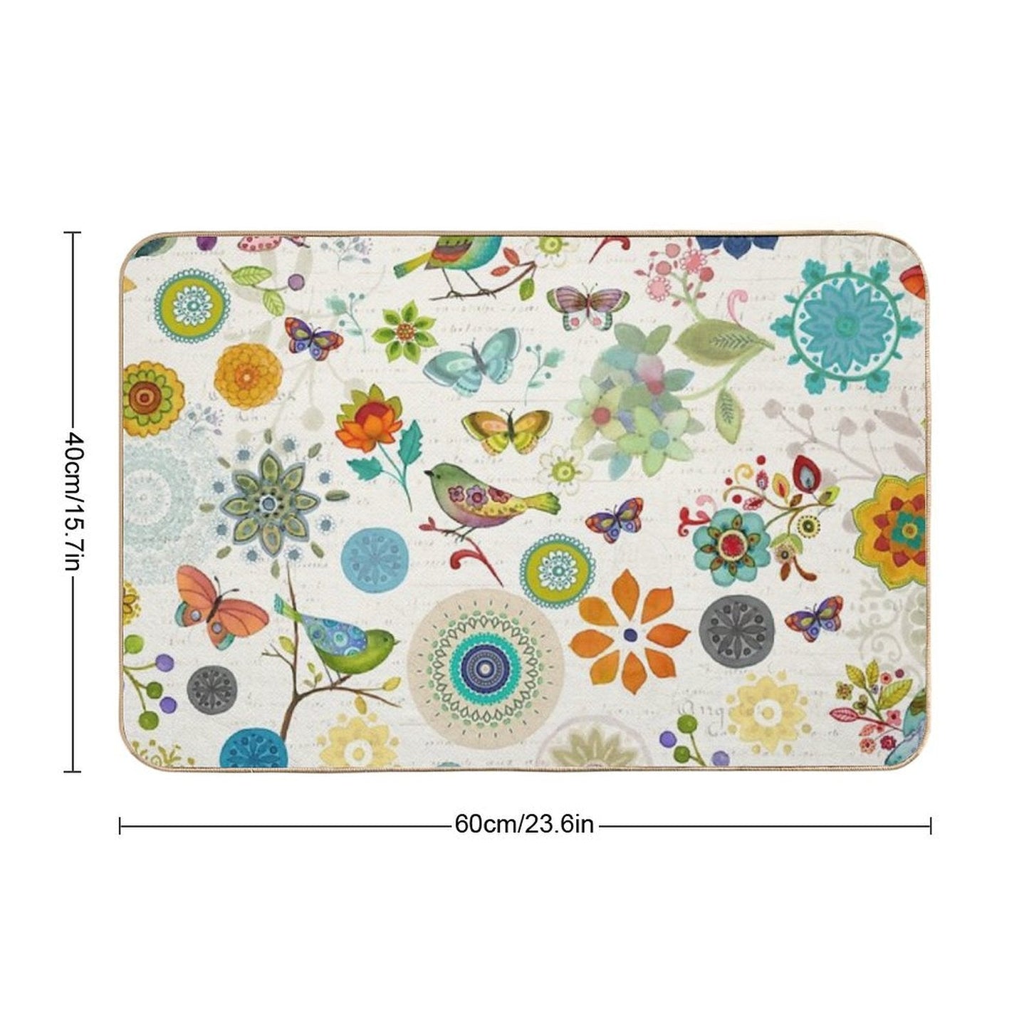 Bo Ho Birds Bath Mat