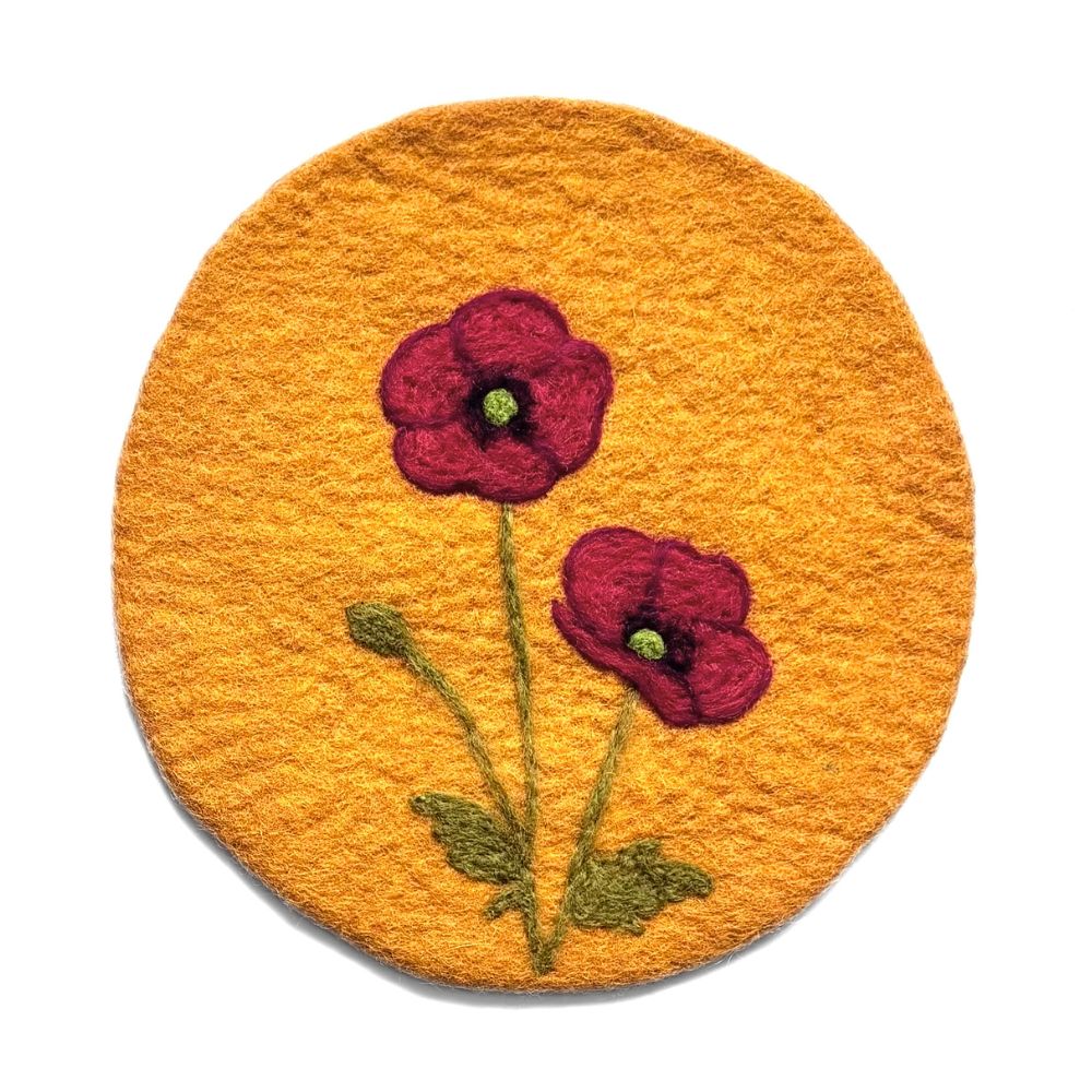 Birth Month Flower Felt Trivet