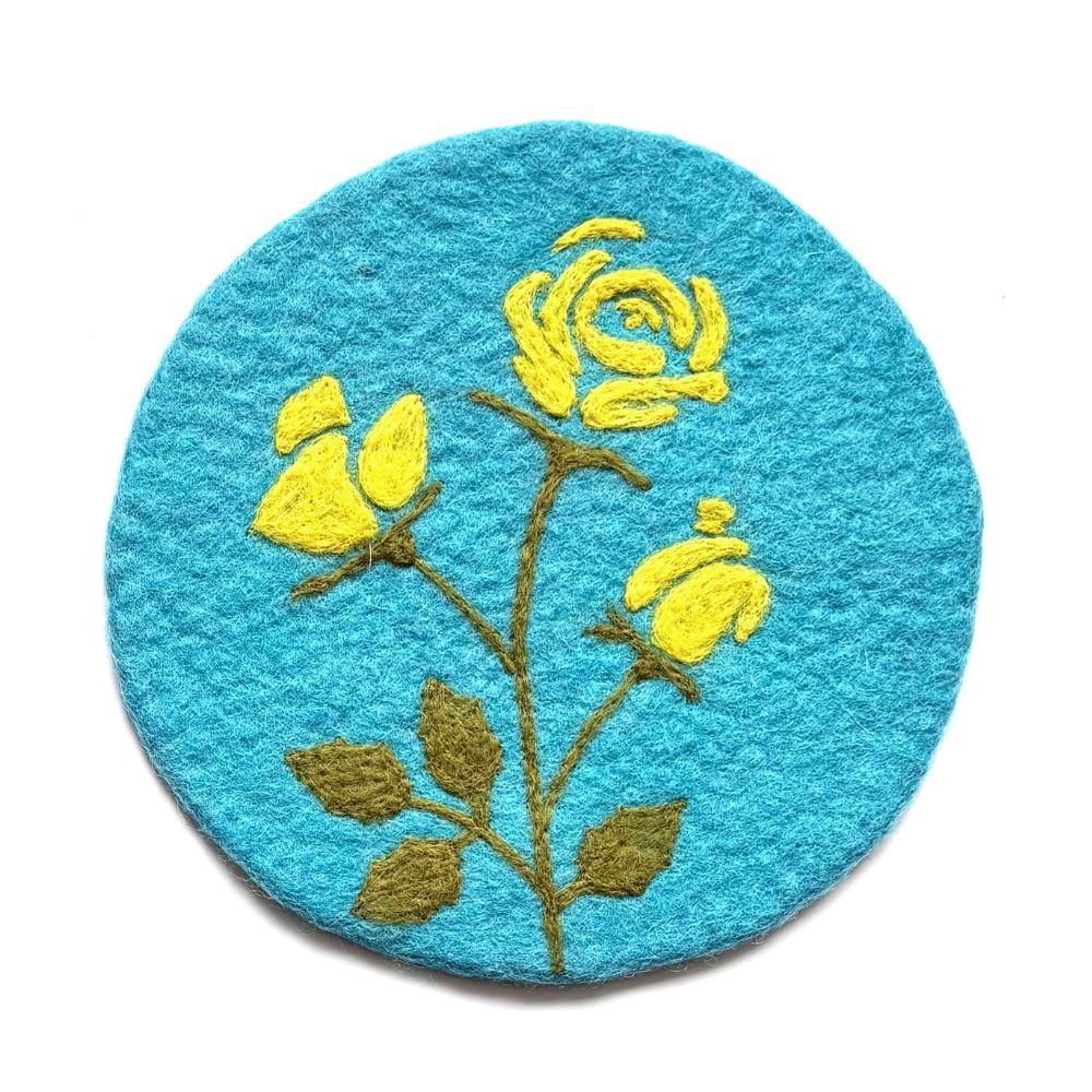 Birth Month Flower Felt Trivet
