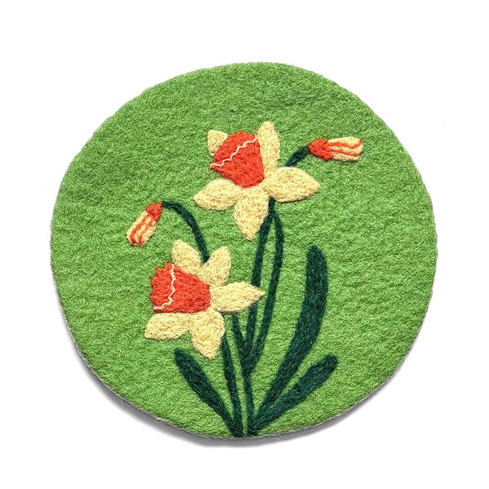 Birth Month Flower Felt Trivet