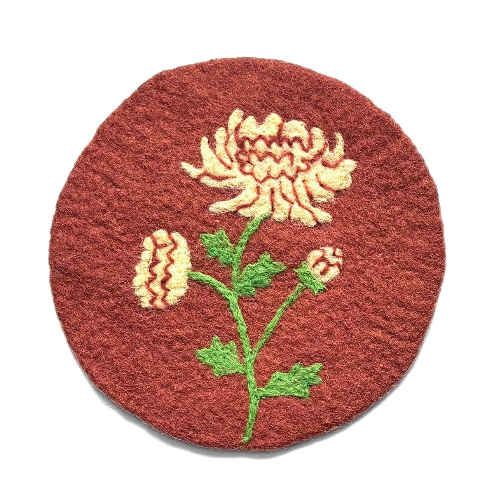 Birth Month Flower Felt Trivet