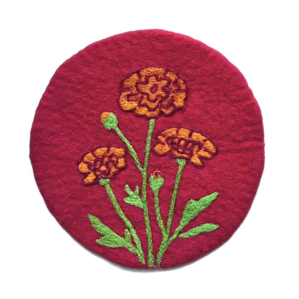 Birth Month Flower Felt Trivet