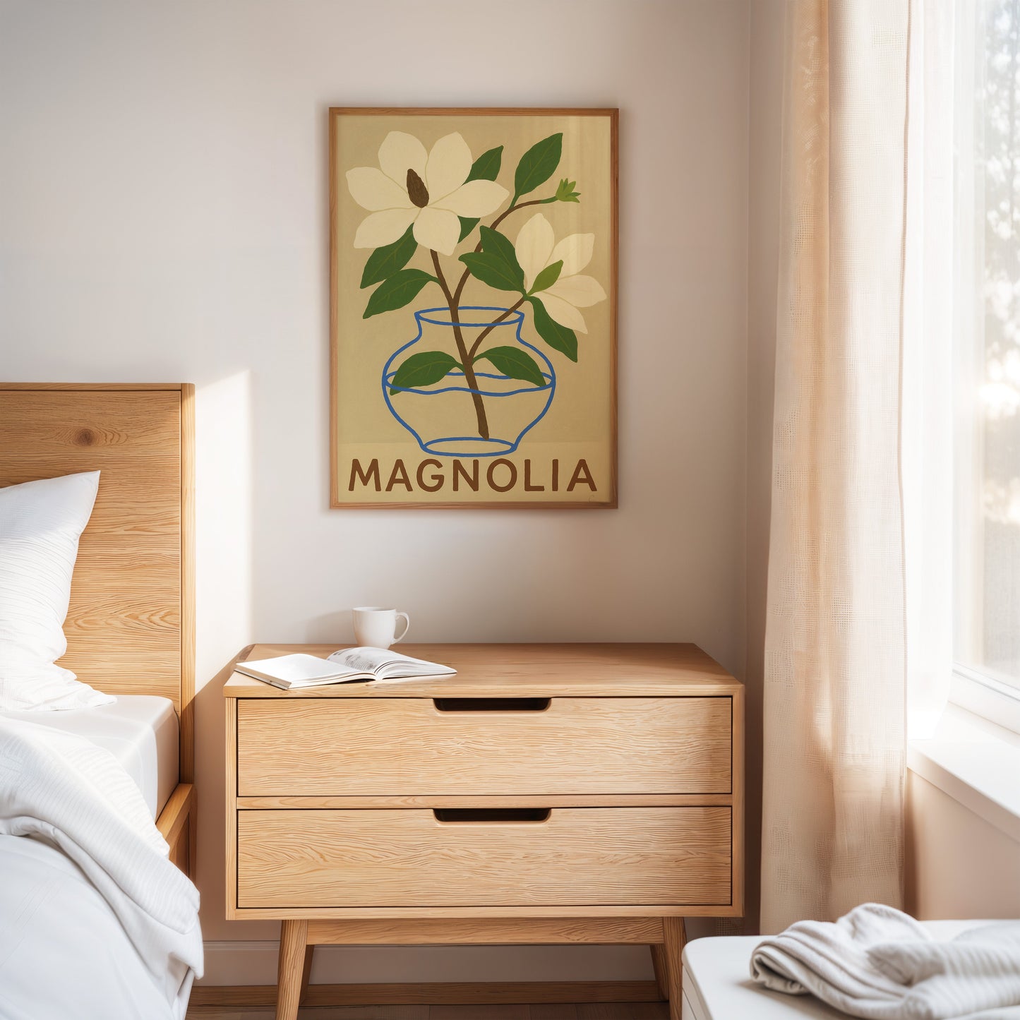 Elegant Magnolia Art Print for Home Decor