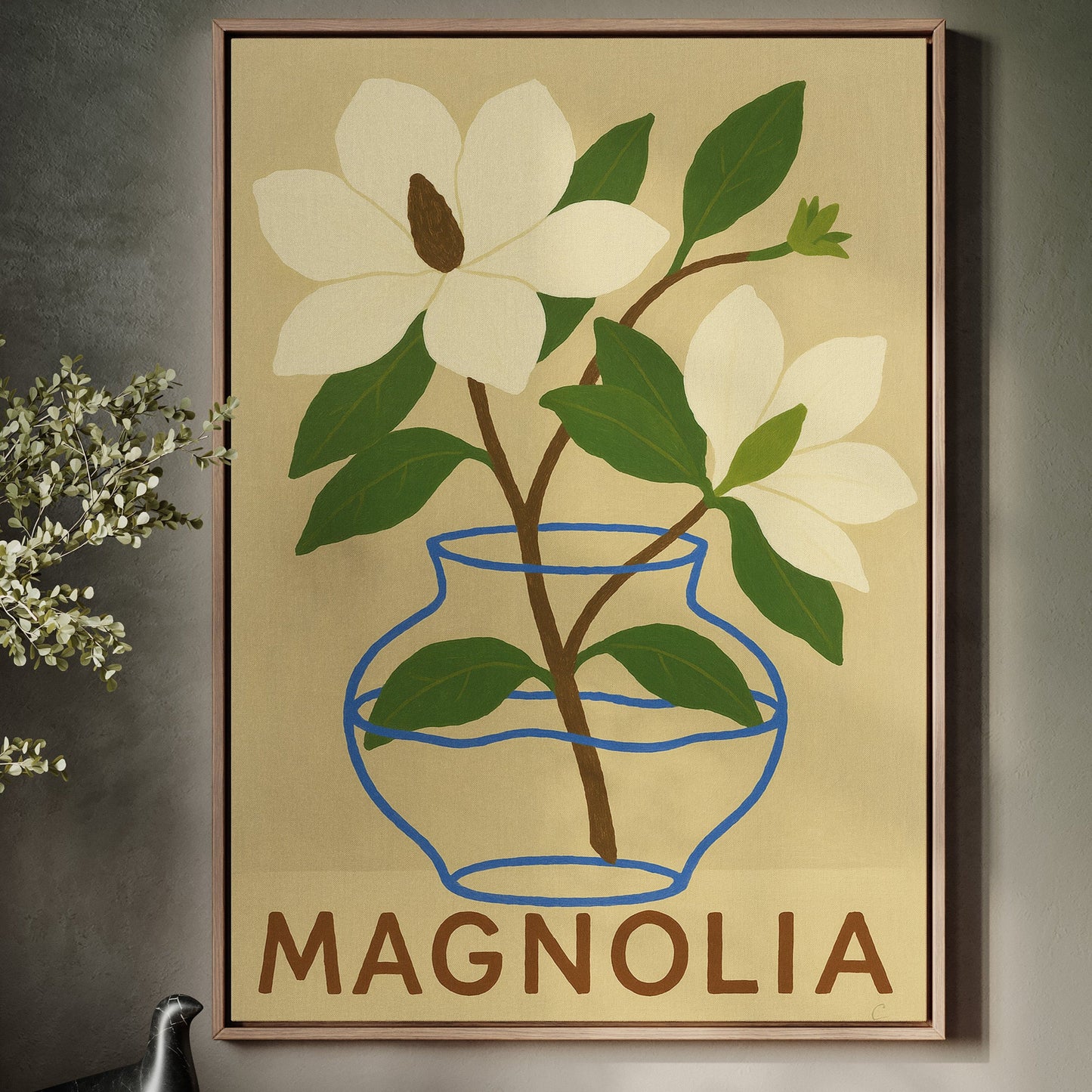 Elegant Magnolia Art Print for Home Decor
