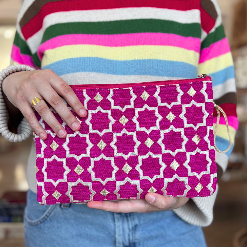 Casablanca Embroidered Clutch