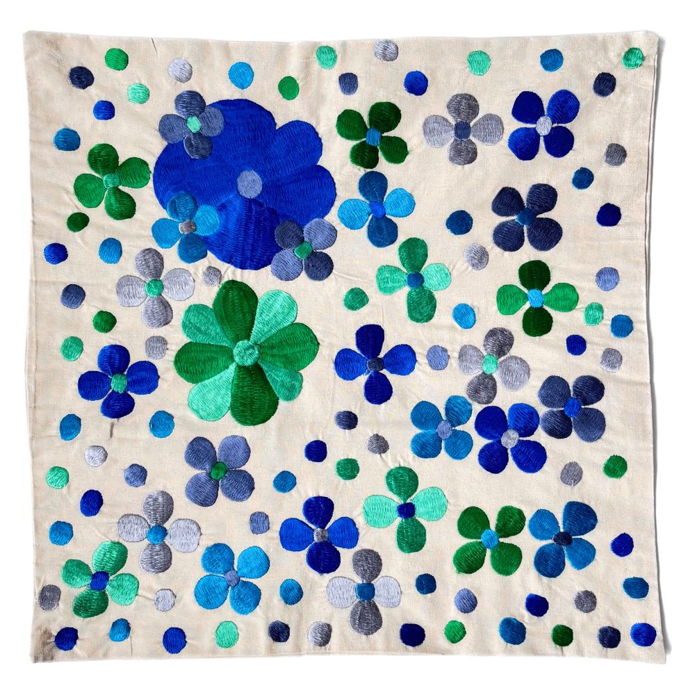 Moroccan Embroidered Floral Cushion Cover