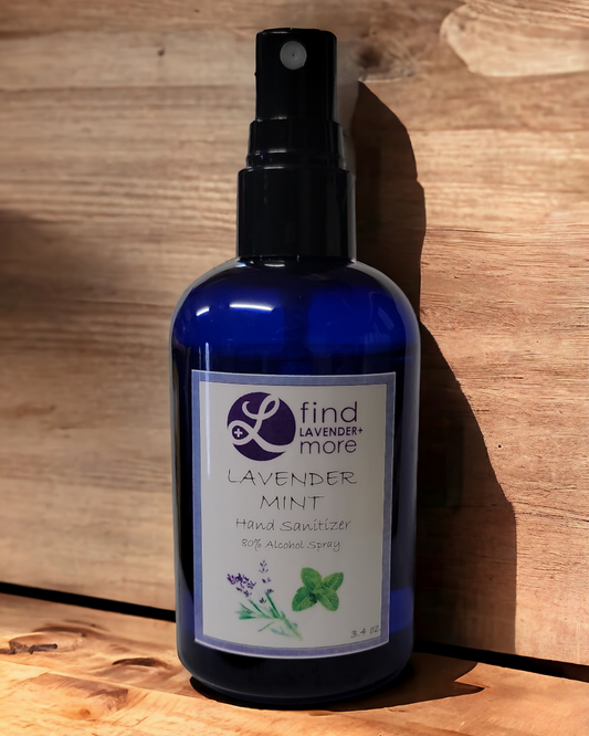 Lavender Mint Hand Sanitizer Spray 3.4oz 2-Pack Aromatherapy