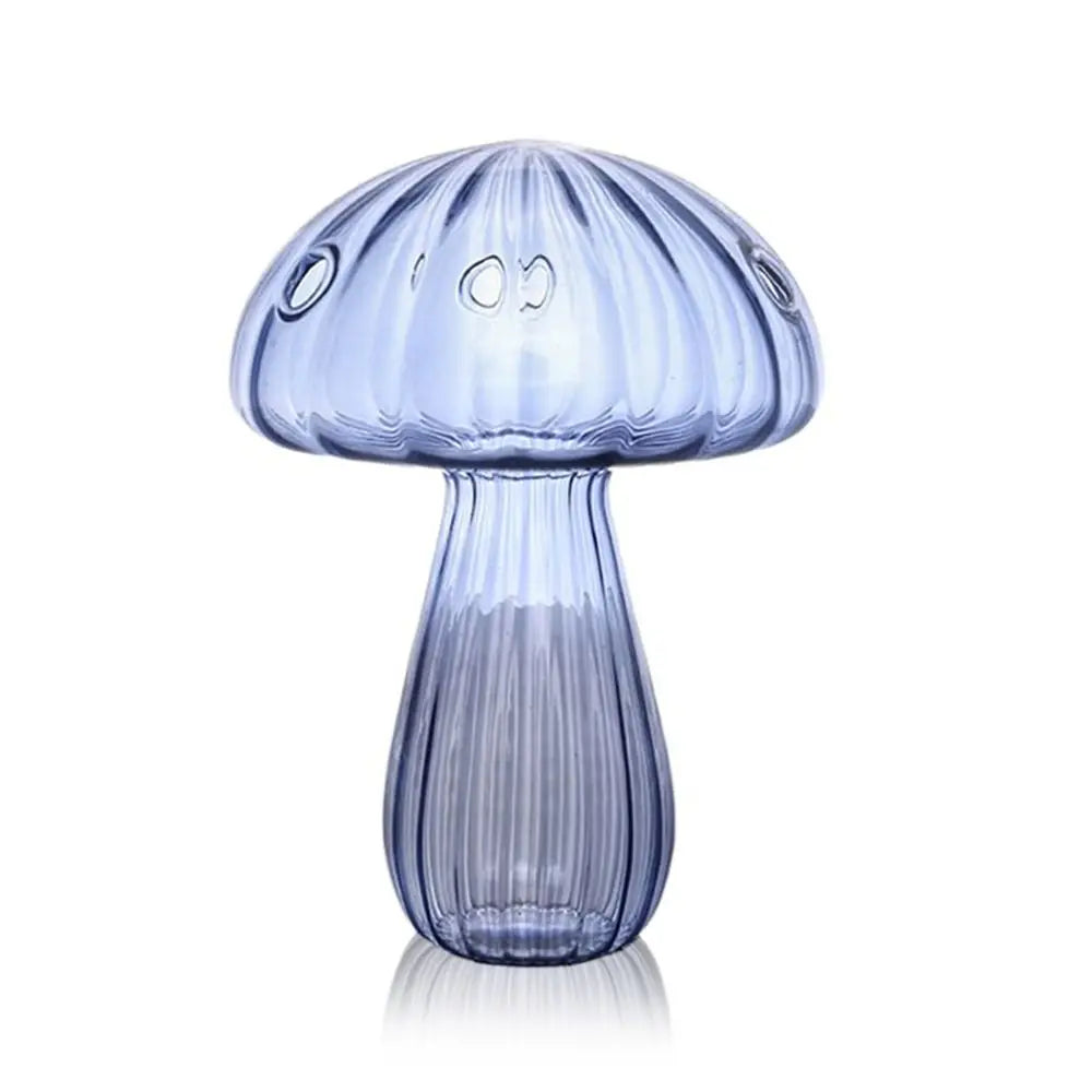 DecorBites™ Glass Mushroom-Shaped Vase for Home Decor
