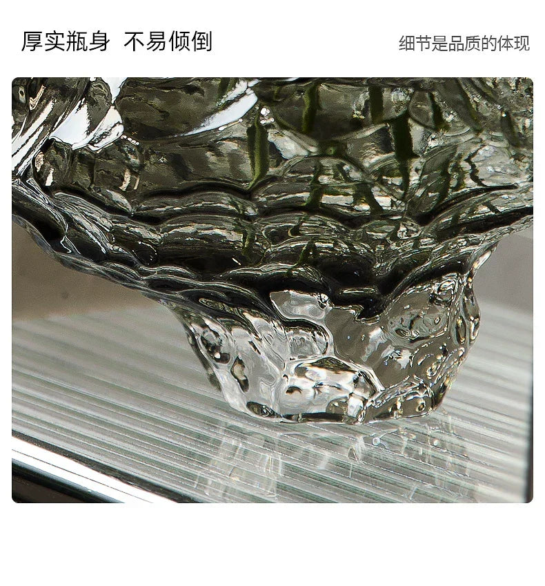 DecorBites™ Nordic Frosting Glass Vase - Modern Home Decor