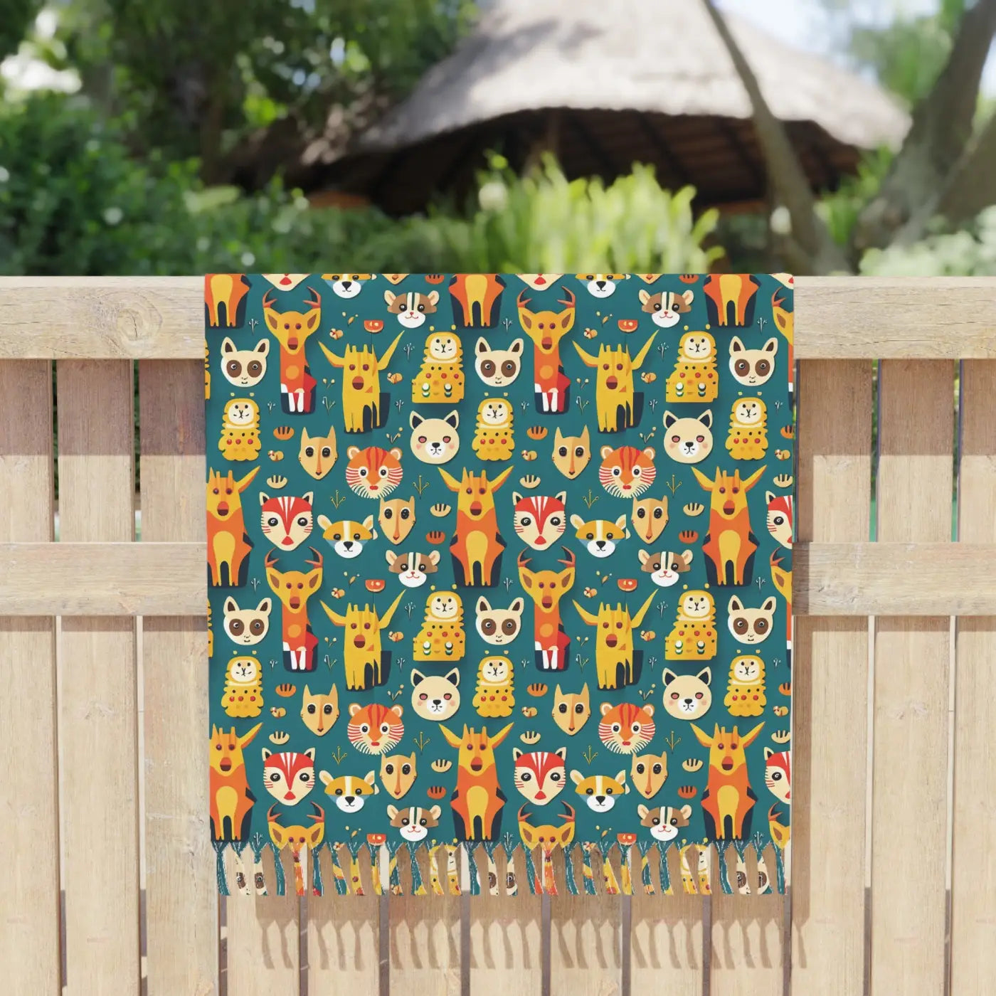 Vibrant Boho Beach Cloth - Soft Polyester 38x81 - DipaliZ