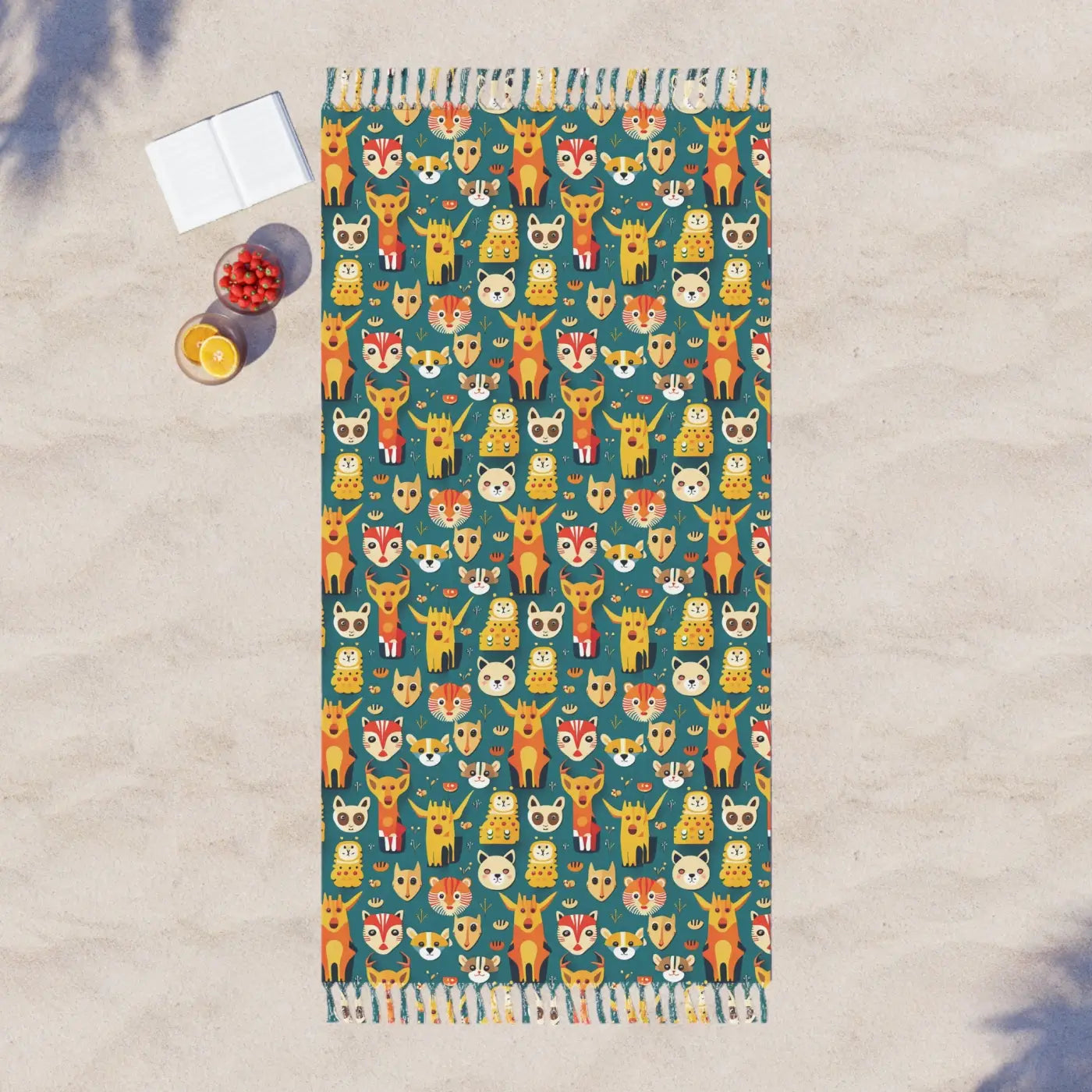 Vibrant Boho Beach Cloth - Soft Polyester 38x81 - DipaliZ