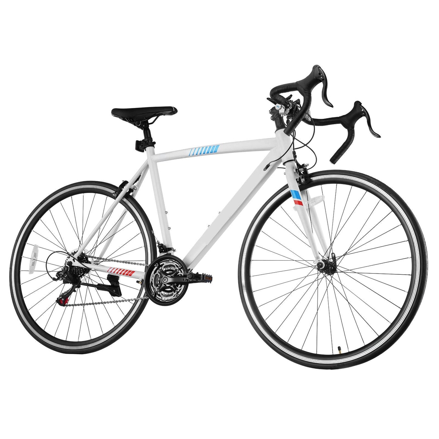 Road Bike, 700C Wheels Racing Bike, SHIMANO 21 Speeds Drivetrain City Commuter Road Bicycle, Urban Adult Sport Bicycle with Carbon Steel Frame, Drop Bar, Caliper Brake, for Men and Women