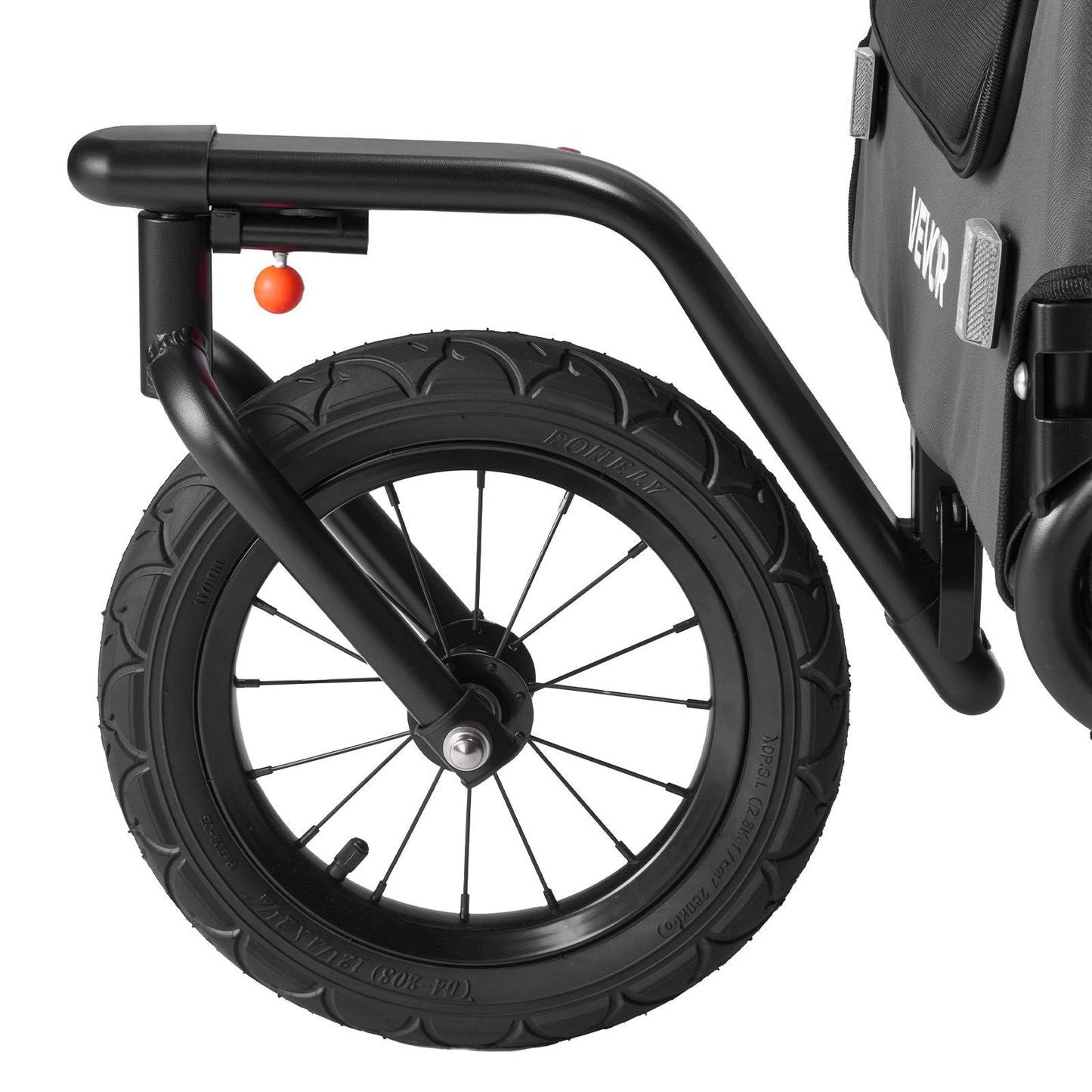 Dog Bike Trailer, Supports up to 100 lbs, 2-in-1 Pet Stroller Cart Bicycle Carrier for Small & Large Dogs, Easy Folding Frame with Quick Release Wheel, Universal Bicycle Coupler, Internal Leash
