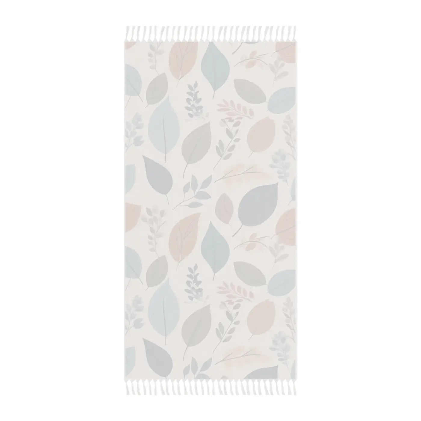 Boho Beach Cloth Leaves Pattern Soft Polyester - DipaliZ